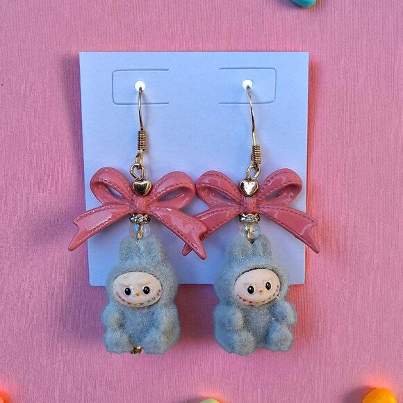 Handmade Mini Labubu Earrings - Picture 7 of 17